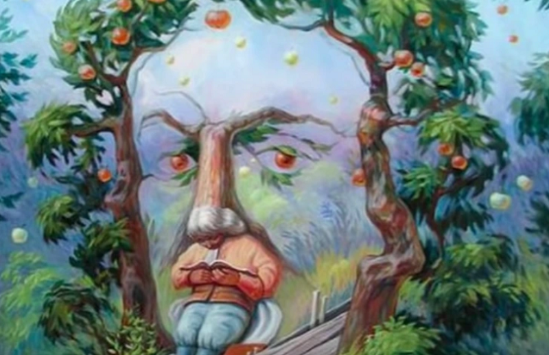 صورت، سیب یا یک فرد نشسته