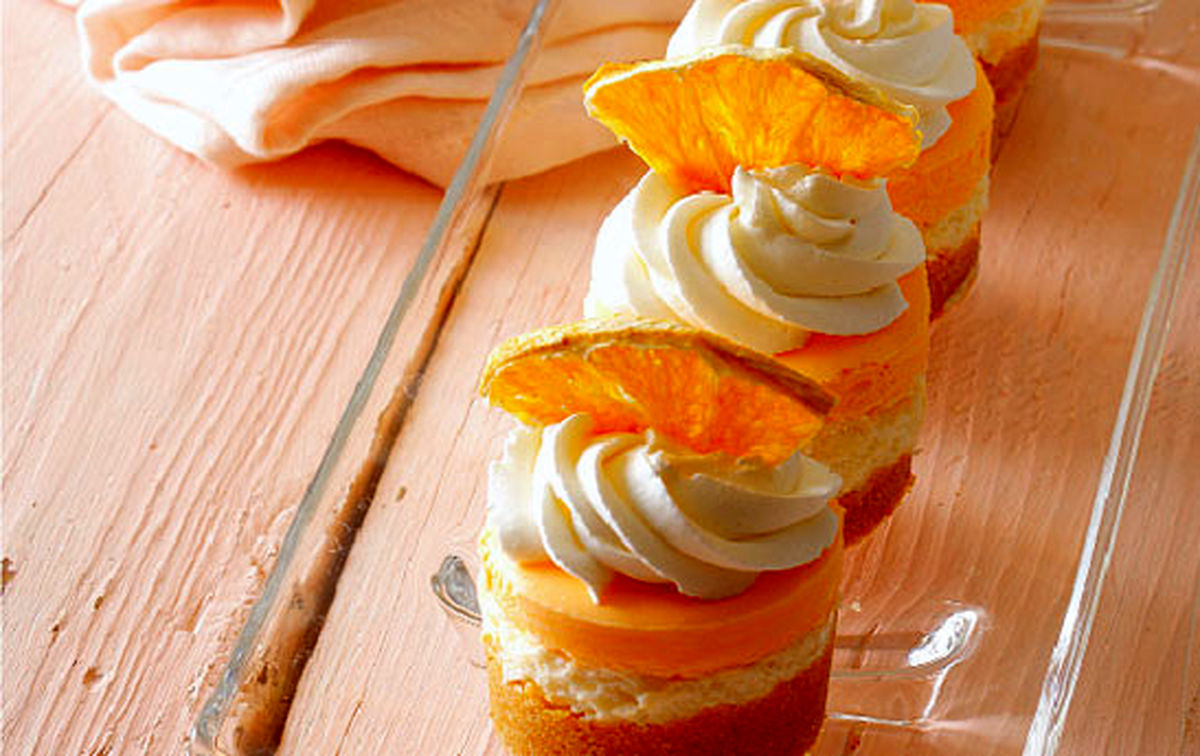 طرز تهیه چیز کیک پرتقالی