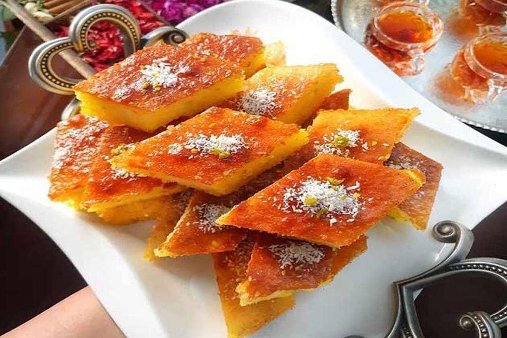 مواد لازم برای تهیه کیک زعفرانی شیرازی