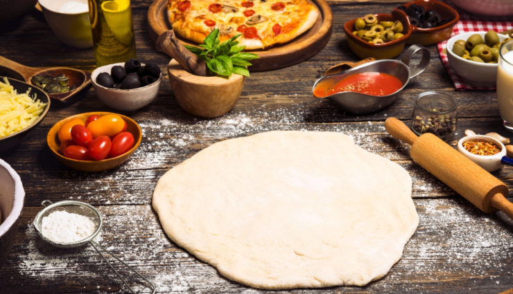 مواد لازم تهیه خمیر پیتزا ایتالیایی