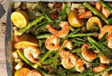 خوراک میگو و سبزیجات ایده عالی برای فینگرفود شب یلدا