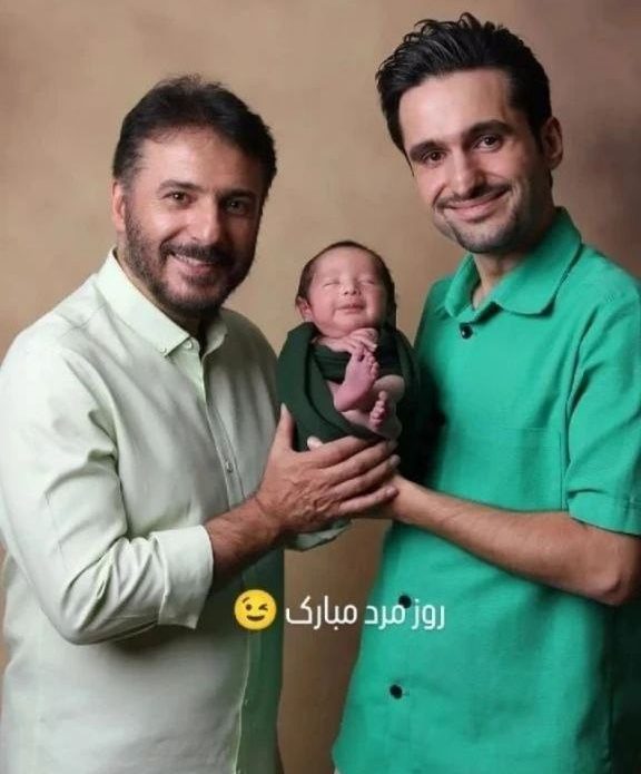 عکس جالب سید جواد هاشمی با نوه‌اش به مناسبت روز پدر!